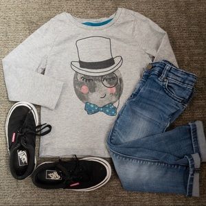 Hanna Andersson | Long Sleeve Moon Tee | Size 4